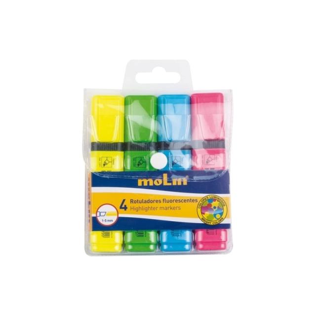 Molin - RTF240-04W marcador 4 pieza(s) Azul, Verde, Rosa, Amarillo
