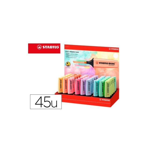 STABILO - BOSS ORIGINAL Pastel marcador 45 pieza(s) Punta de cincel Multicolor - 70/45-4