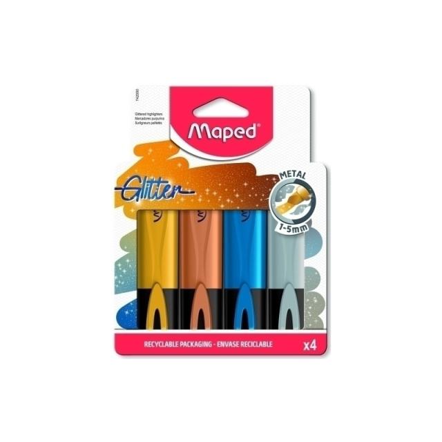 Maped - 742000 marcador 4 pieza(s) Punta de cincel Oro, Plata, Cobre, Azul