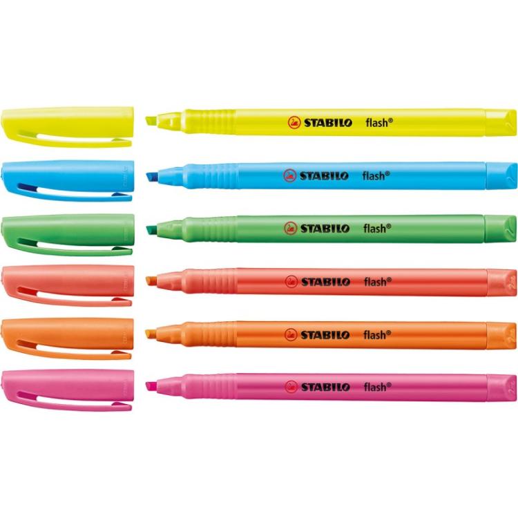 STABILO - Flash marcador Rosa 555/56 Pack 10 Unid.