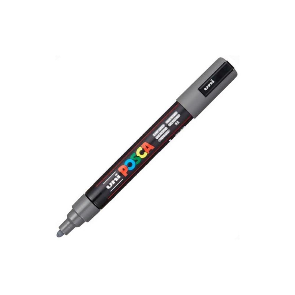 POSCA - POSCA MARCADOR PC-5M NO PERMANENTE PUNTA FORMA DE BALA 1,8 - 2,5 MM GRIS PROFUNDO