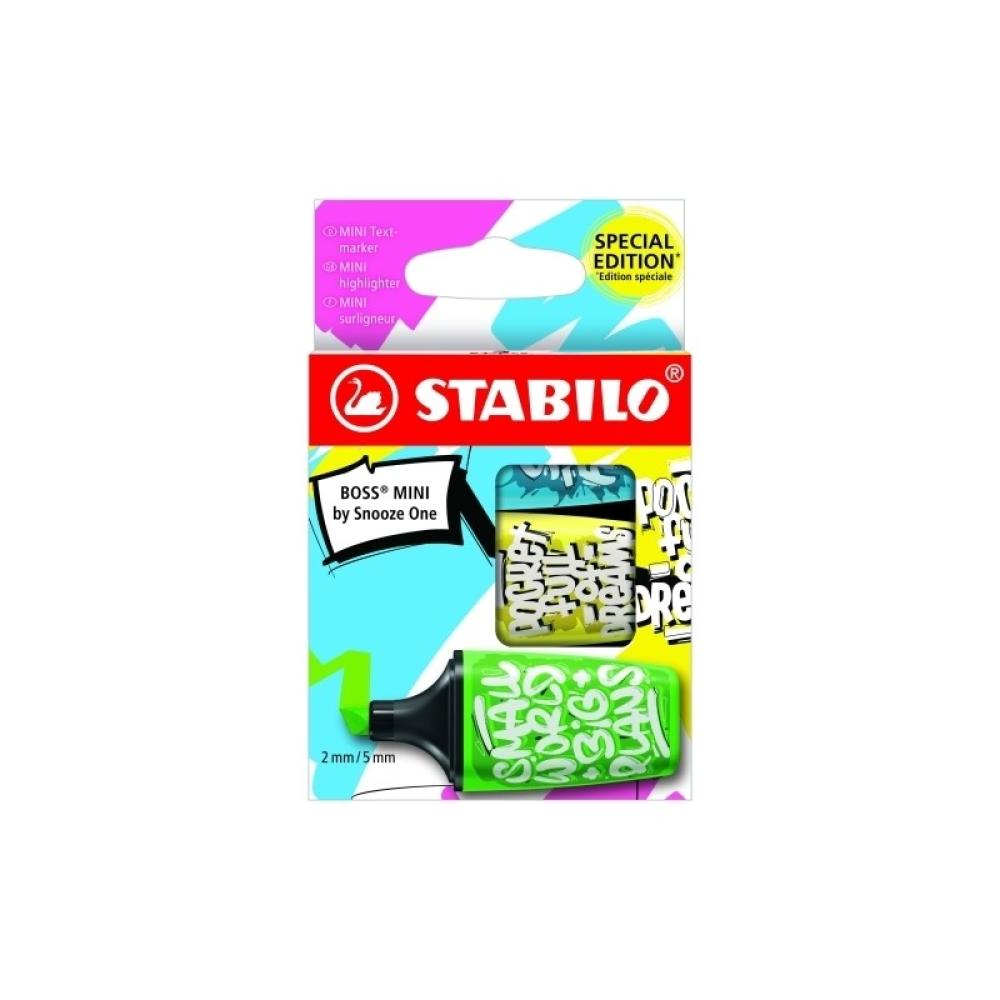 STABILO - BOSS MINI by Snooze One marcador 3 pieza(s) Punta de cincel Azul, Verde, Amarillo