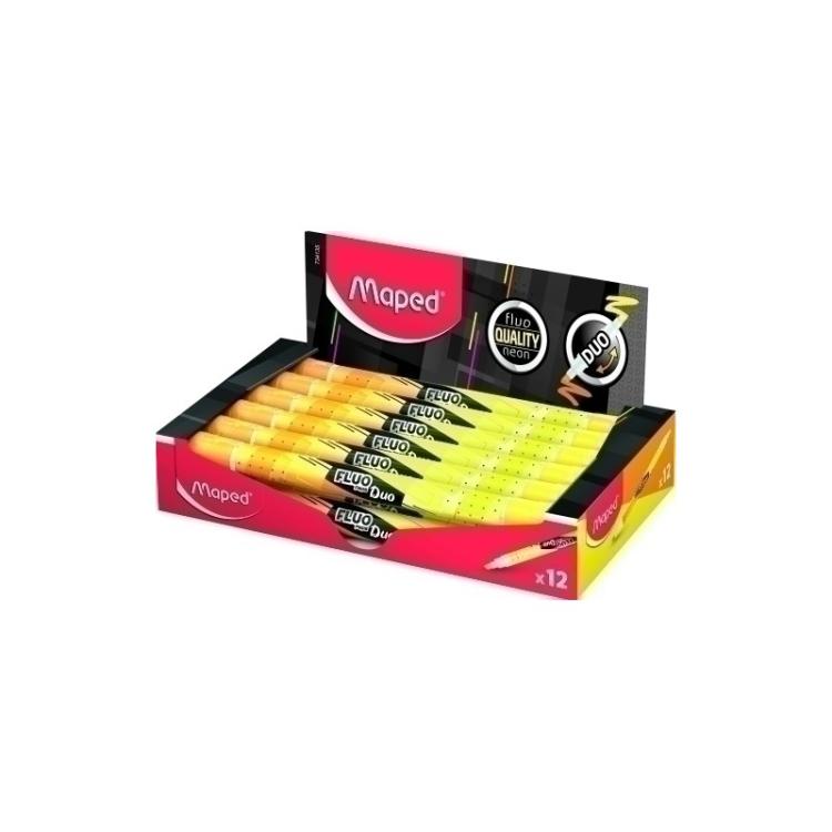 Maped - 734135 marcador 12 pieza(s) Punta de cincel Amarillo, Naranja