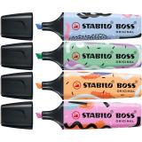 STABILO - BOSS ORIGINAL marcador 4 pieza(s) Punta de cincel Azul, Fucsia, Menta, Naranja