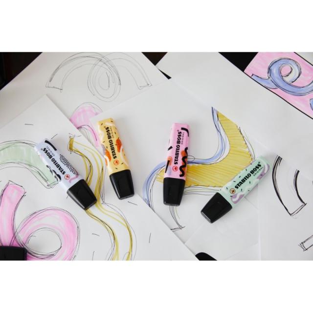 STABILO - BOSS ORIGINAL marcador 4 pieza(s) Punta de cincel Azul, Fucsia, Menta, Naranja