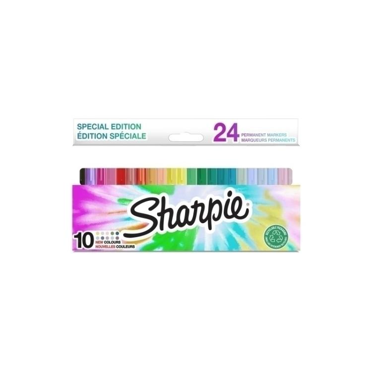 Sharpie - 2180834 marcador 24 pieza(s) Punta fina Negro, Azul, Gris, Naranja, Rosa, Púrpura, Rojo, Amarillo