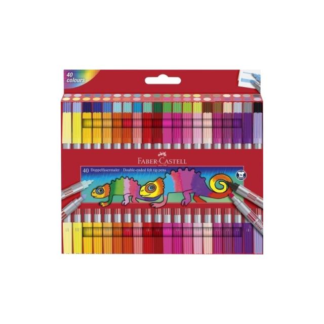 Faber-Castell - 151140 marcador 40 pieza(s) Punta fina Multicolor