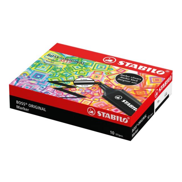 STABILO - BOSS ORIGINAL marcador 10 pieza(s) Punta de cincel Negro