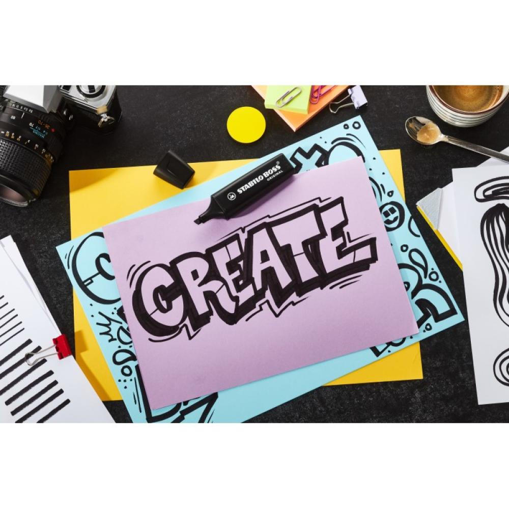 STABILO - BOSS ORIGINAL marcador 10 pieza(s) Punta de cincel Negro