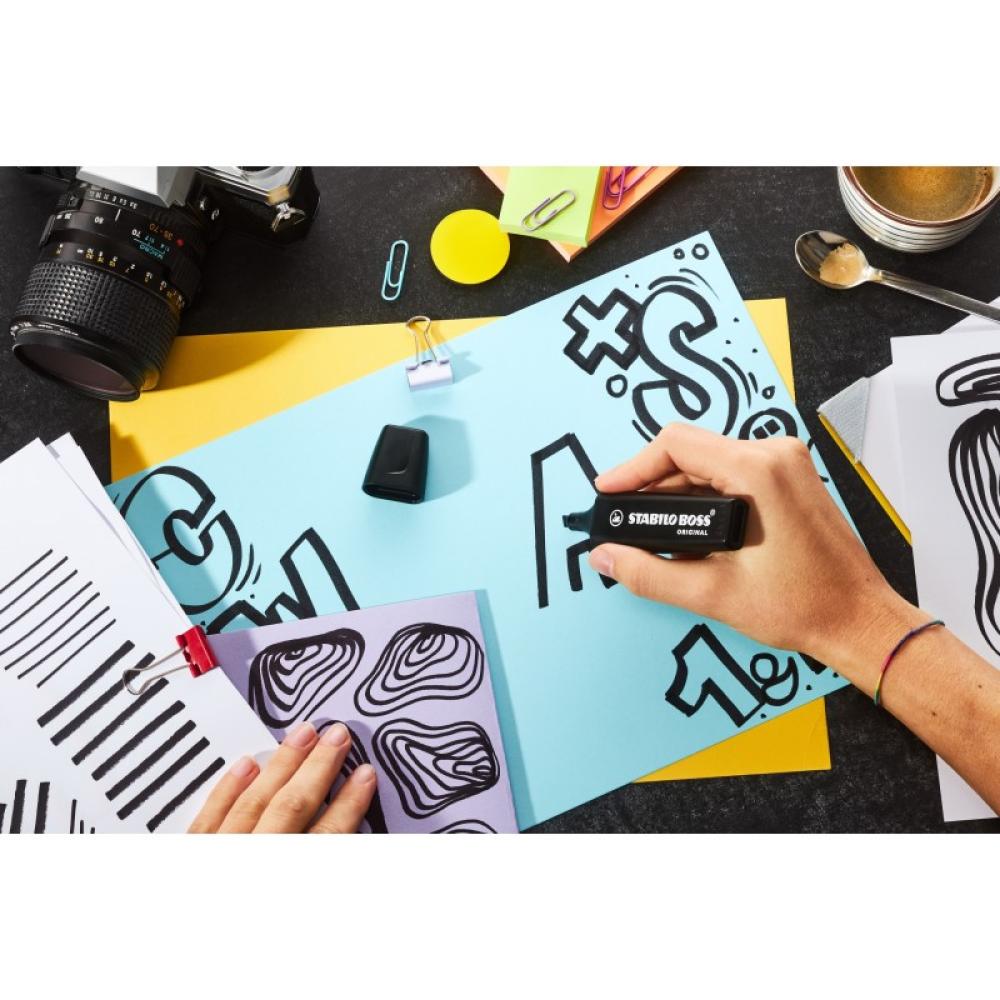 STABILO - BOSS ORIGINAL marcador 10 pieza(s) Punta de cincel Negro