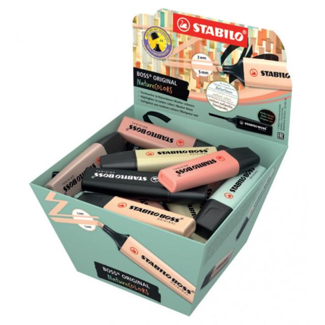 STABILO - BOSS ORIGINAL NatureCOLORS marcador 30 pieza(s) Punta de cincel Beige, Negro, Marrón, Coral, Gris Oscuro, Verde, Gris
