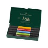 Faber-Castell - 162005 marcador 5 pieza(s) Azul, Verde, Rojo, Sepia, Amarillo