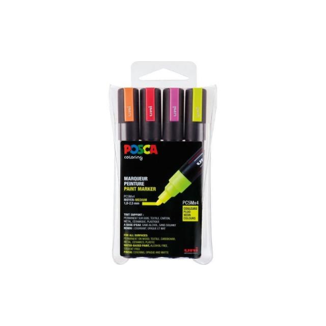 POSCA - ROTUL.UNI-POSCA PC-5M FLUOR E/4