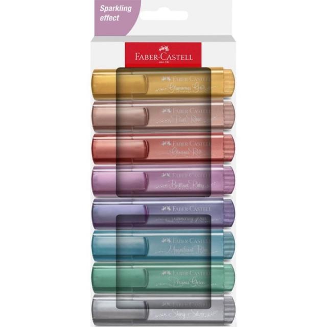 Faber-Castell - Textliner 46 Metallic marcador 8 pieza(s) Metálico, Multicolor