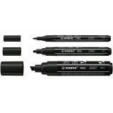 STABILO - FREE Acrylic marcador 3 pieza(s) Negro