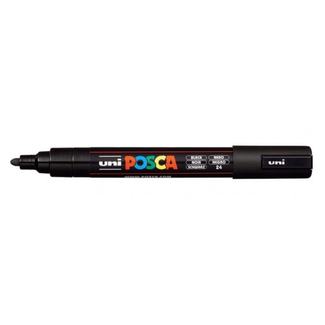 Uni-Ball - PC-5M marcador Punta redonda Negro