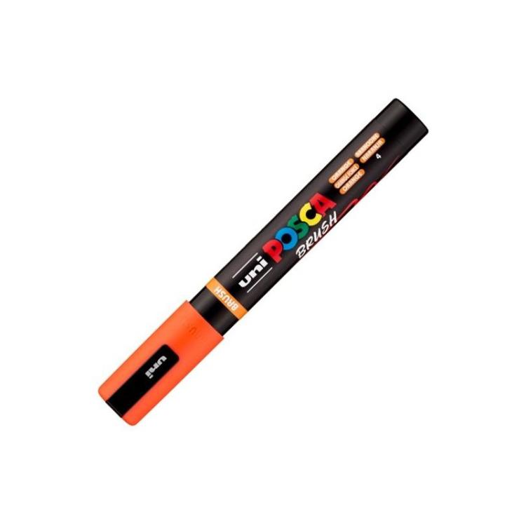 POSCA - POSCA MARCADOR PC-5BR BRUSH PUNTA M SEMIFLEXIBLE NARANJA