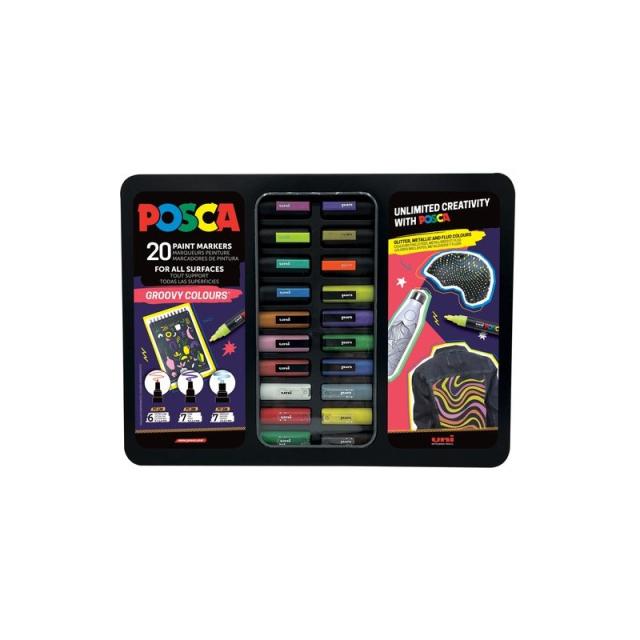 POSCA - ROTUL.UNI-POSCA CAJA METALICA 20 GRO