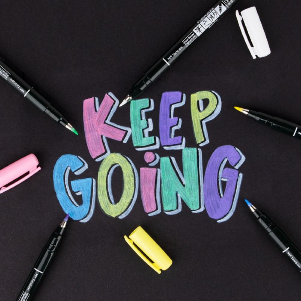 Tombow - Fudenosuke Pastel marcador 1 pieza(s) Punta de pincel Rosa