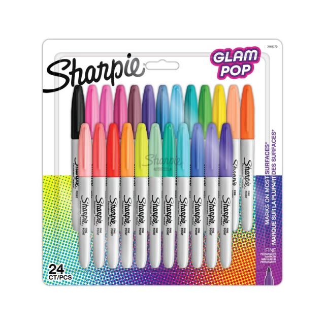 Sharpie - 2198779 marcador 24 pieza(s) Punta fina Negro, Azul, Verde, Naranja, Rosa, Rojo, Amarillo