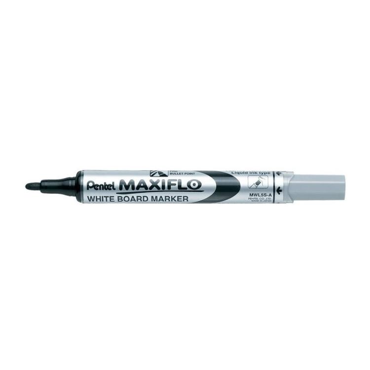 Pentel - Maxiflo marcador 12 pieza(s) Punta redonda Negro