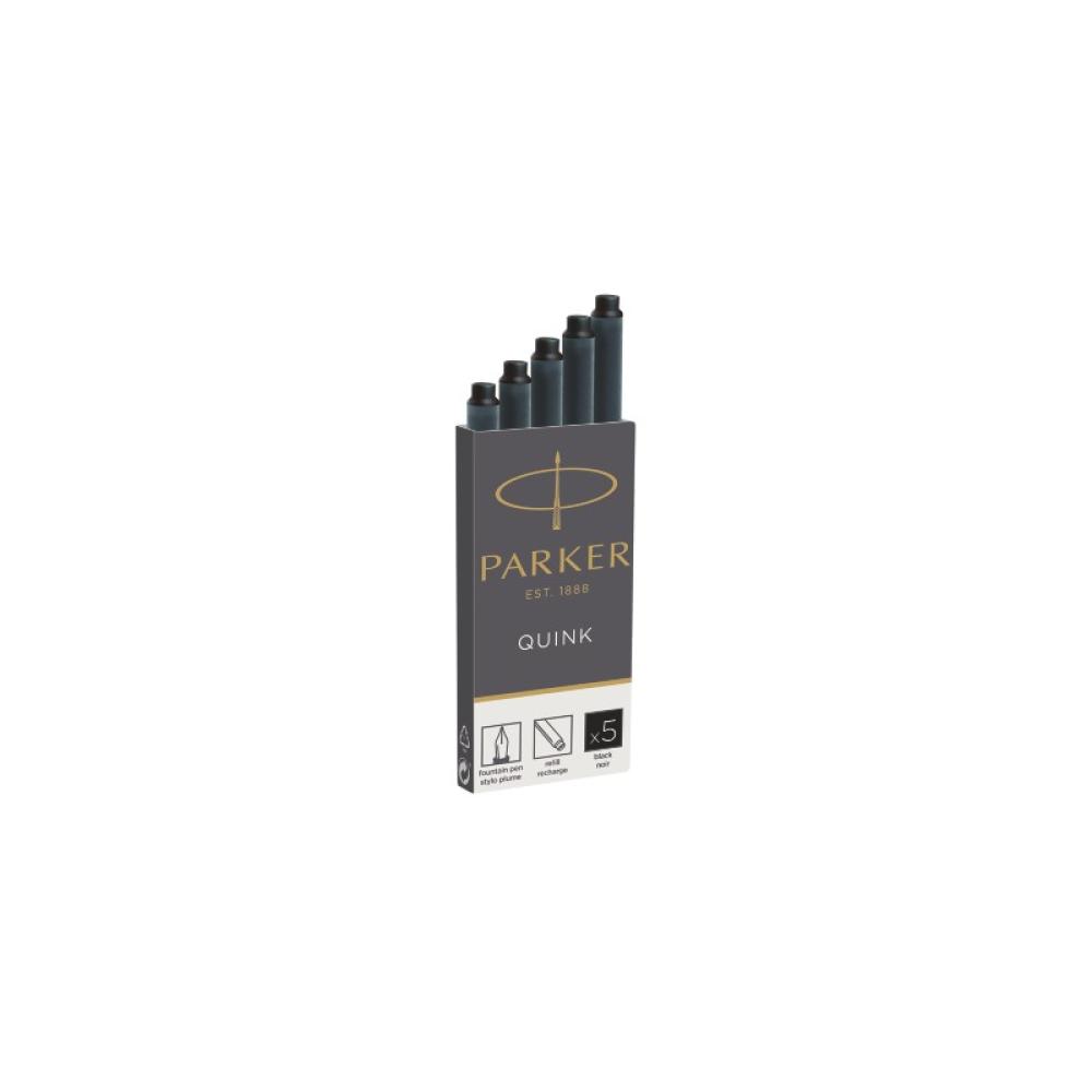 Parker - Quink inktpatronen zwart, doos met 5 stuks Negro 5 pieza(s)