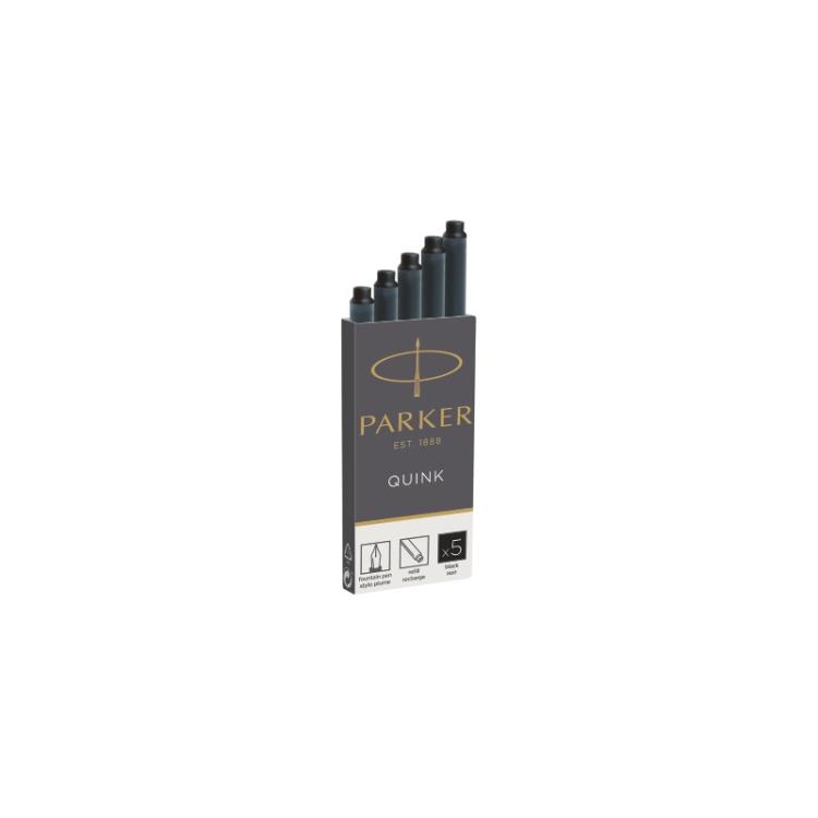 Parker - Quink inktpatronen zwart, doos met 5 stuks Negro 5 pieza(s)