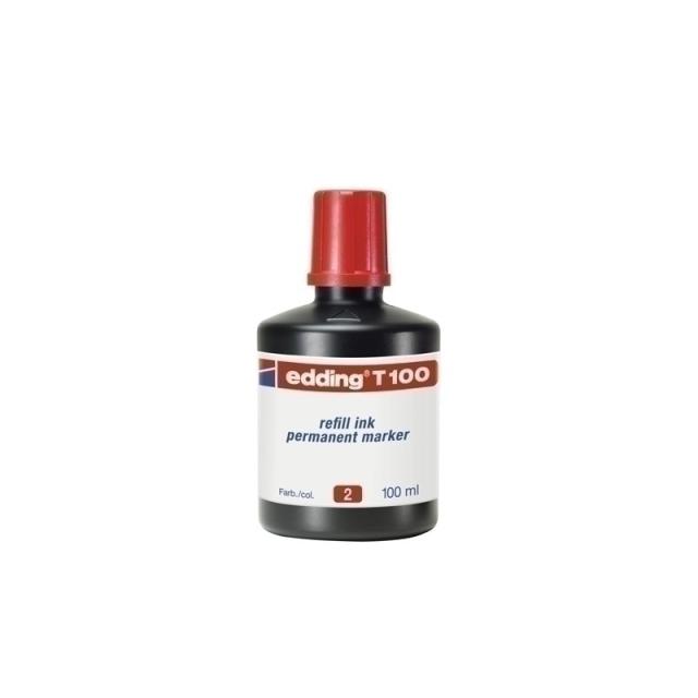 Edding - TINTA ROTUL.EDDING 100 ml T100 ROJO