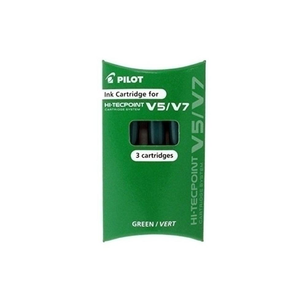 Pilot - RECAMBIO PILOT V-5 RECARGABLE VERDE B/3 - Pack de 12 unidades