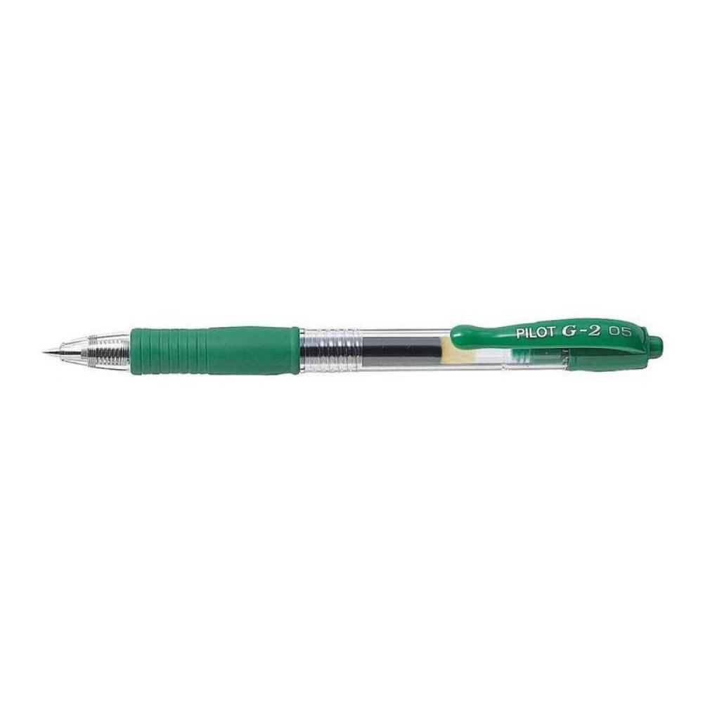 Pilot - G2 Bolígrafo de gel de punta retráctil Fino Verde
