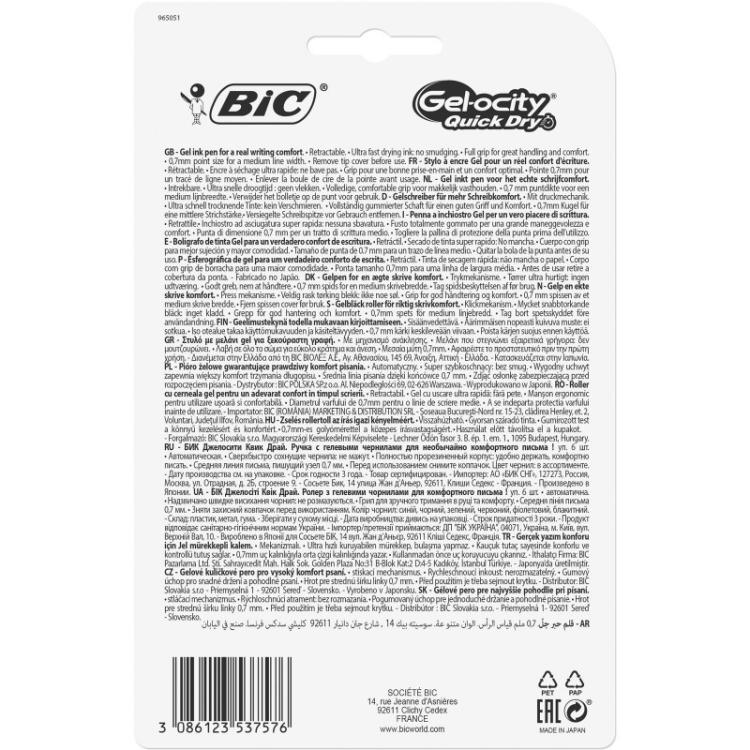 BIC - Gel-ocity 6 pieza(s)