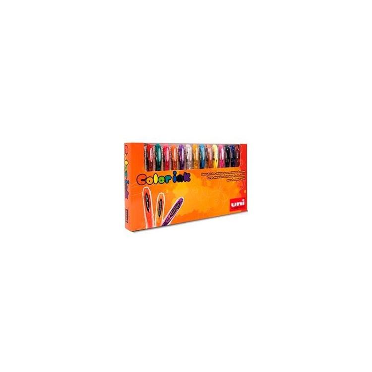 Uni-Ball - UNIBALL ROLLERBALL SIGNO UM-12015P BASICO C/SURTIDOS EN ESTUCHE DE 15 - Color no elegible