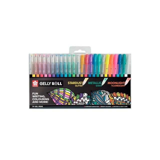 Talens - TALENS SAKURA ESTUCHE DE 24 BOLÍGRAFOS GELLY ROLL MIXED COLORES SURTIDOS - Color no elegible