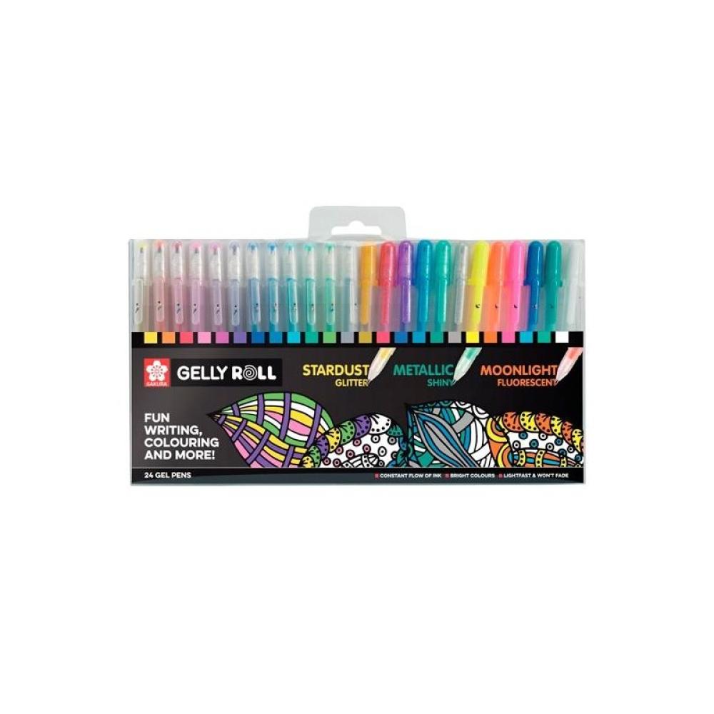 Talens - TALENS SAKURA ESTUCHE DE 24 BOLÍGRAFOS GELLY ROLL MIXED COLORES SURTIDOS - Color no elegible