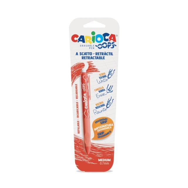 Carioca - 43042/03 bolígrafo de gel Bolígrafo de gel de punta retráctil Medio Rojo 1 pieza(s)