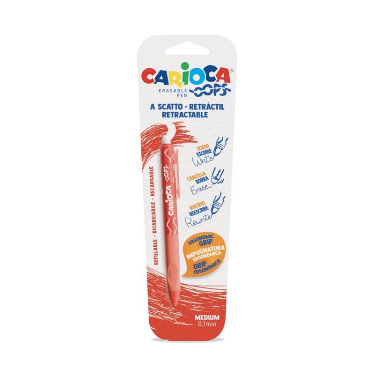Carioca - 43042/03 bolígrafo de gel Bolígrafo de gel de punta retráctil Medio Rojo 1 pieza(s)