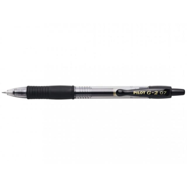 Pilot - Gelroller G-2 0.7 Bolígrafo de gel de punta retráctil Medio Negro
