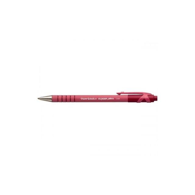 Papermate - Flexgrip Ultra Rojo Bolígrafo de punta retráctil con pulsador Medio 12 pieza(s)