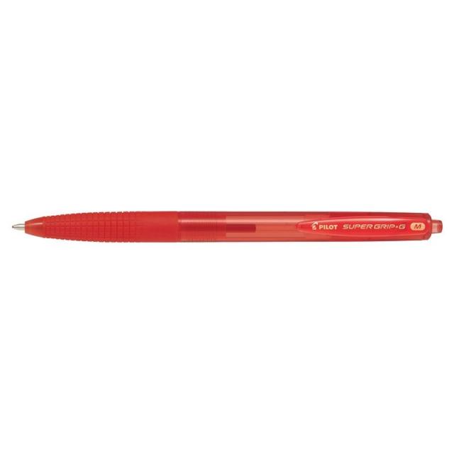 Pilot - Bolígrafo retráctil SuperG rojo. Diámetro de bola 1mm. BPGG-8R-M-R