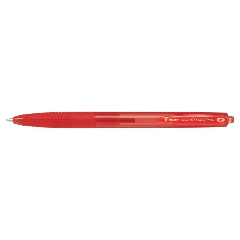 Pilot - Bolígrafo retráctil SuperG rojo. Diámetro de bola 1mm. BPGG-8R-M-R