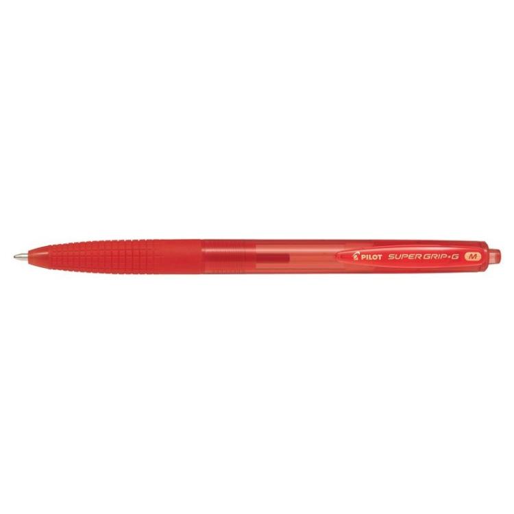Pilot - Bolígrafo retráctil SuperG rojo. Diámetro de bola 1mm. BPGG-8R-M-R