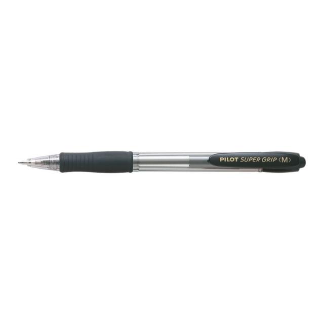 Pilot - Super Grip Medium Negro Bolígrafo de punta retráctil con pulsador Medio 1 pieza(s)