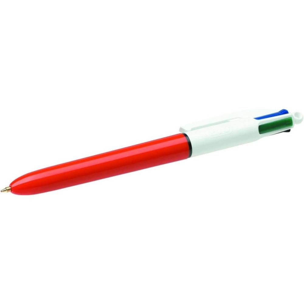 BIC - 4-Color Negro, Azul, Verde, Rojo Bolígrafo de punta retráctil con pulsador Fino