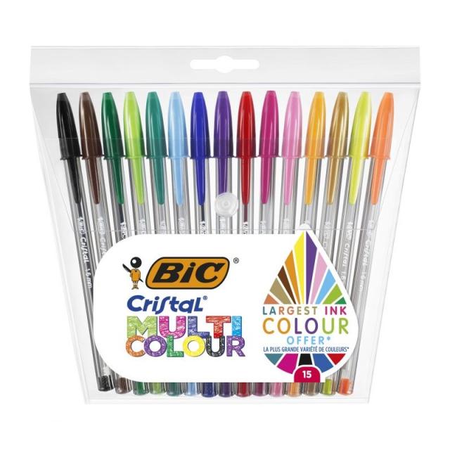 BIC - Cristal Multicolour Bolígrafo 15 pieza(s)