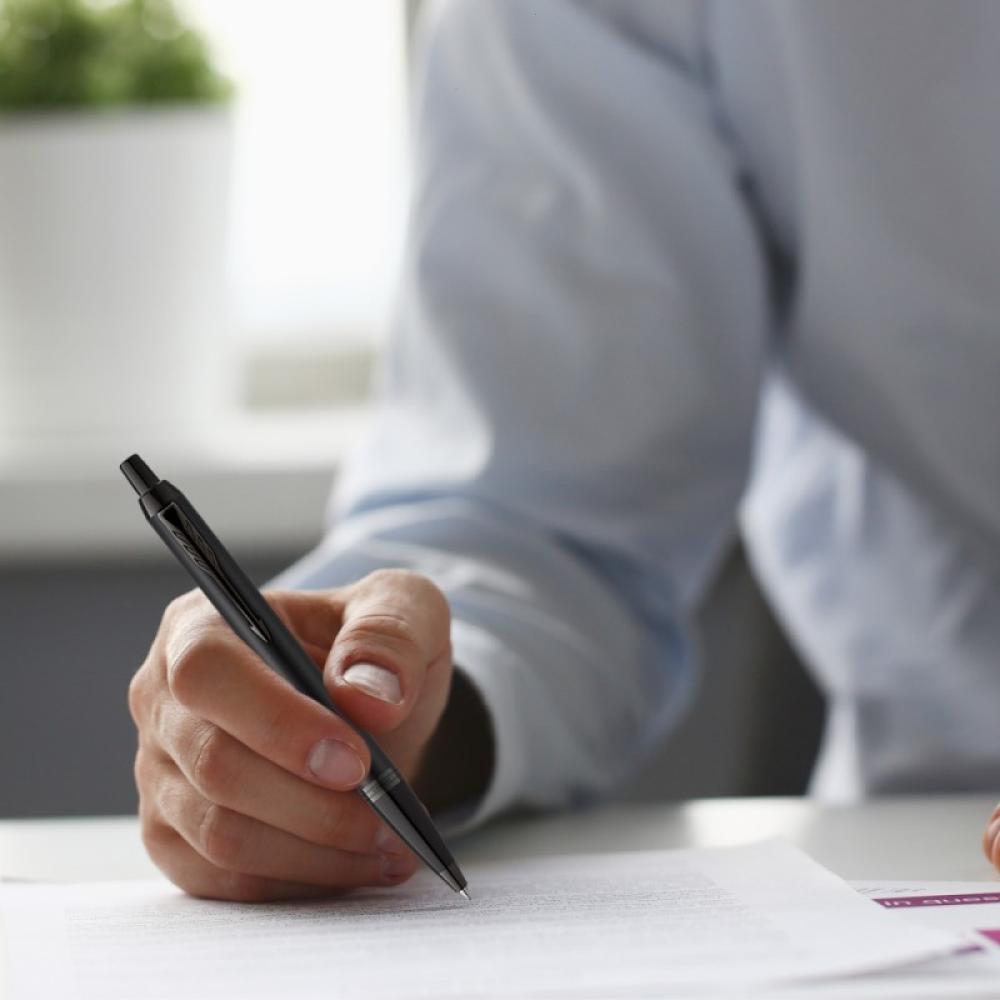 Parker - IM Achromatic Azul Bolígrafo de punta retráctil con pulsador 1 pieza(s)