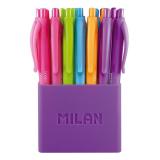 Milan - 176555124 Multicolor Bolígrafo de punta retráctil con pulsador 24 pieza(s)