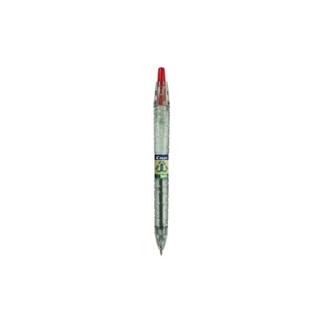 Pilot - B2P Ecoball BeGreen Rojo Bolígrafo de punta retráctil con pulsador Extrafino