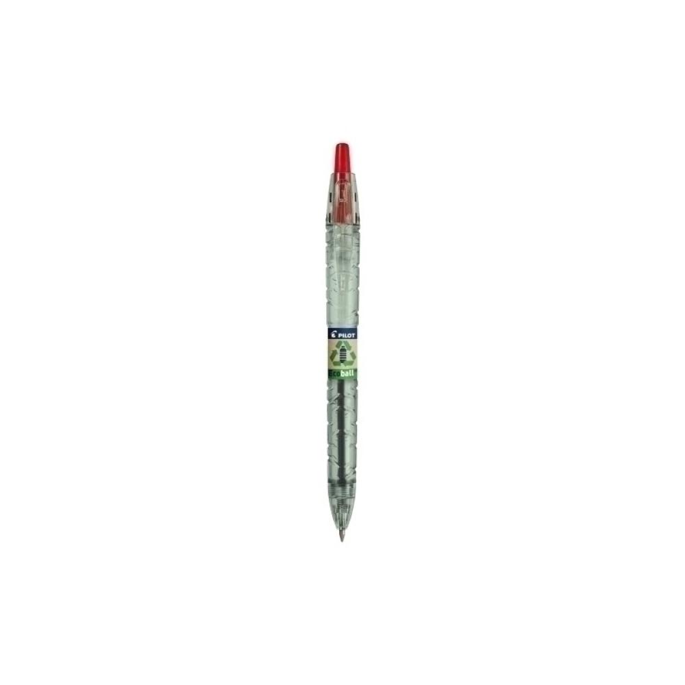 Pilot - B2P Ecoball BeGreen Rojo Bolígrafo de punta retráctil con pulsador Extrafino