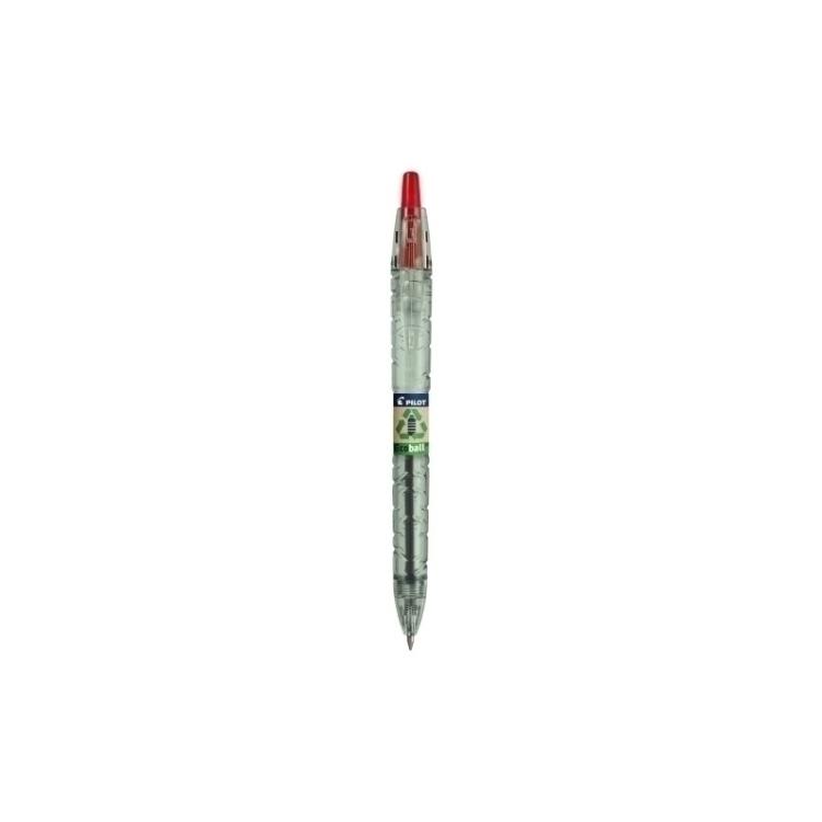 Pilot - B2P Ecoball BeGreen Rojo Bolígrafo de punta retráctil con pulsador Extrafino