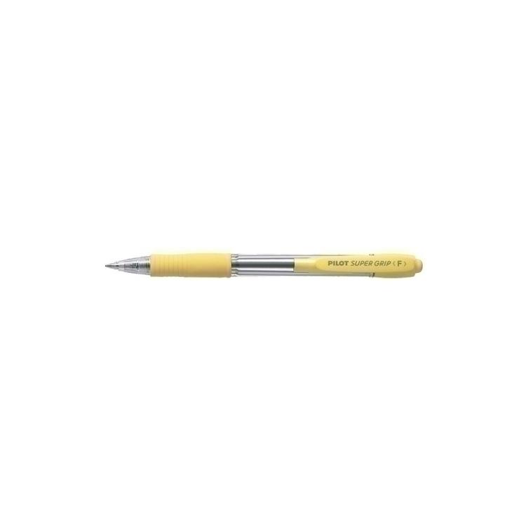 Pilot - Bolígrafo Pilot SuperGrip - Tinta Azul - 1mm - Cuerpo Amarillo
